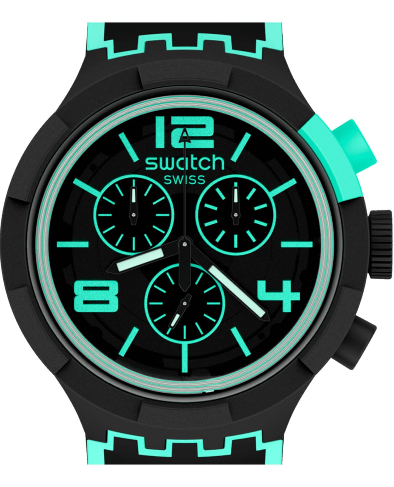 Swatch Swatch Big Bold Chrono Pay! SB02B100-5300 , наручные мужские часы фото под углом