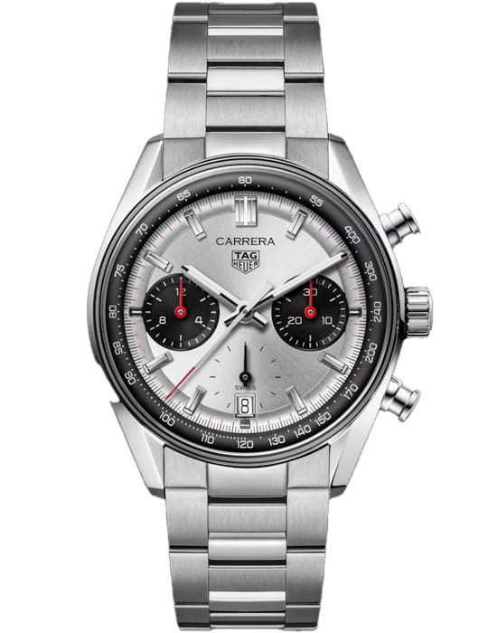 TAG Heuer TAG Heuer Carrera Chronograph CBS2216.BA0041  CBS2216.BA0041 механические мужские часы серебристый циферблат, браслет нержавеющая сталь — вид спереди