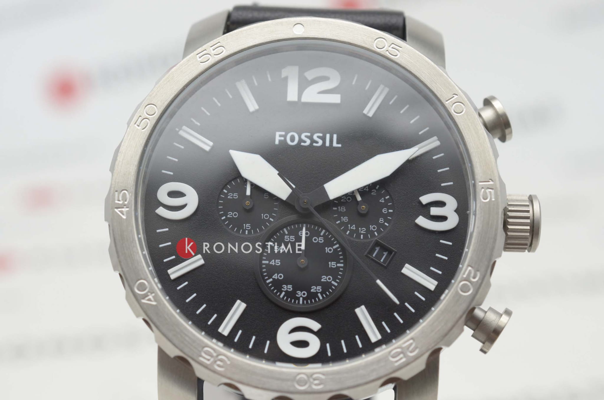 Fossil Fossil Nate Chronograph JR1436 , наручные мужские часы фото под углом
