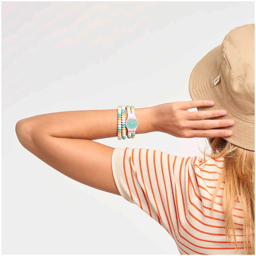 Swatch Swatch Lady LP135A, gent швейцария женские часы на браслете пластик боковой вид