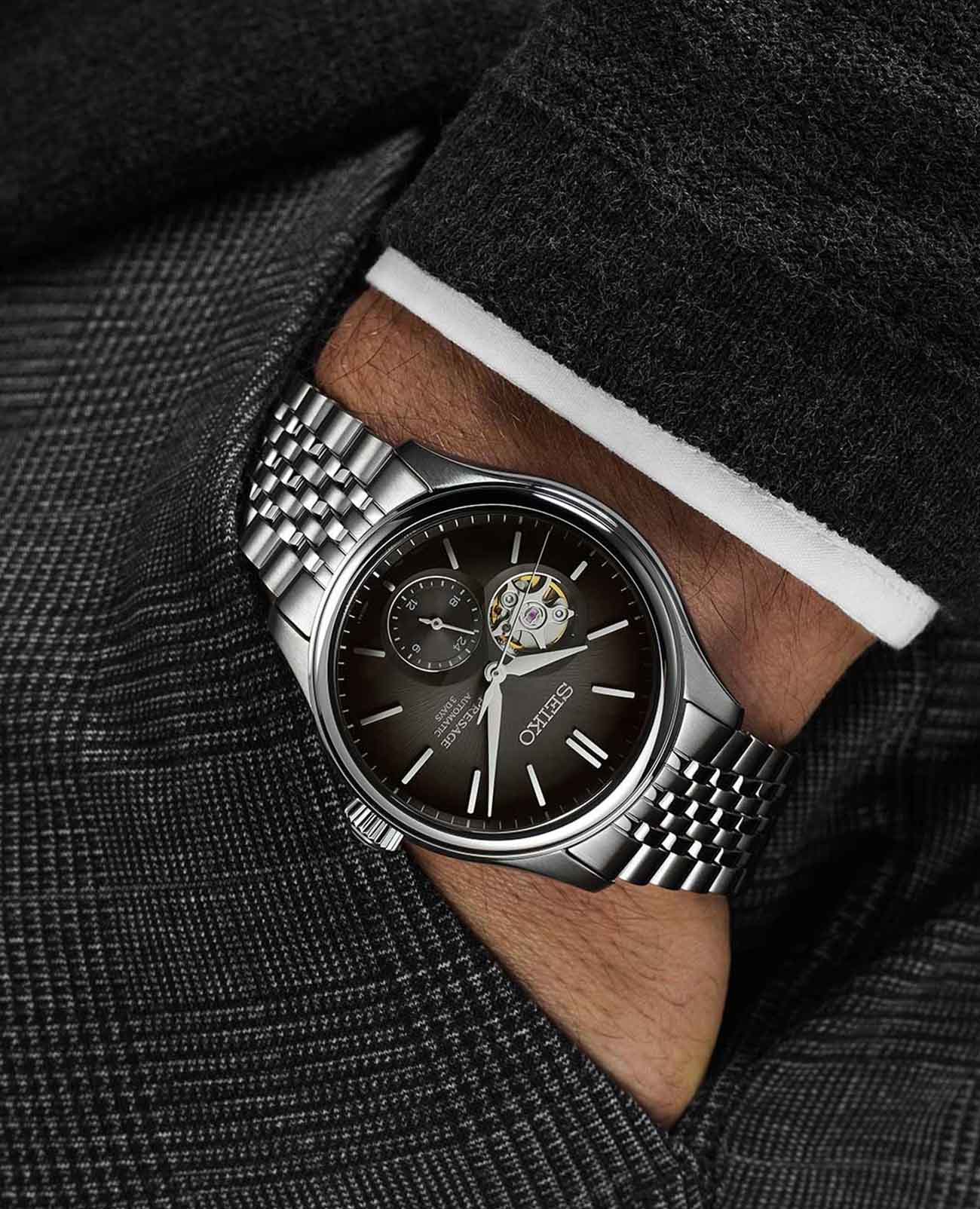 Seiko Seiko Presage Classic Series SPB471 мужские часы черный циферблат на запястье