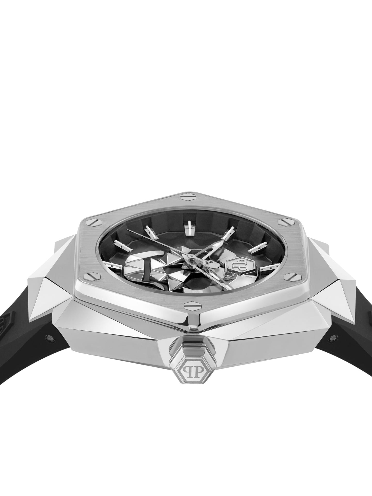 Philipp Plein Philipp Plein The Skull PWPWA0124 кварцевые женские часы часы крупный план черный циферблата