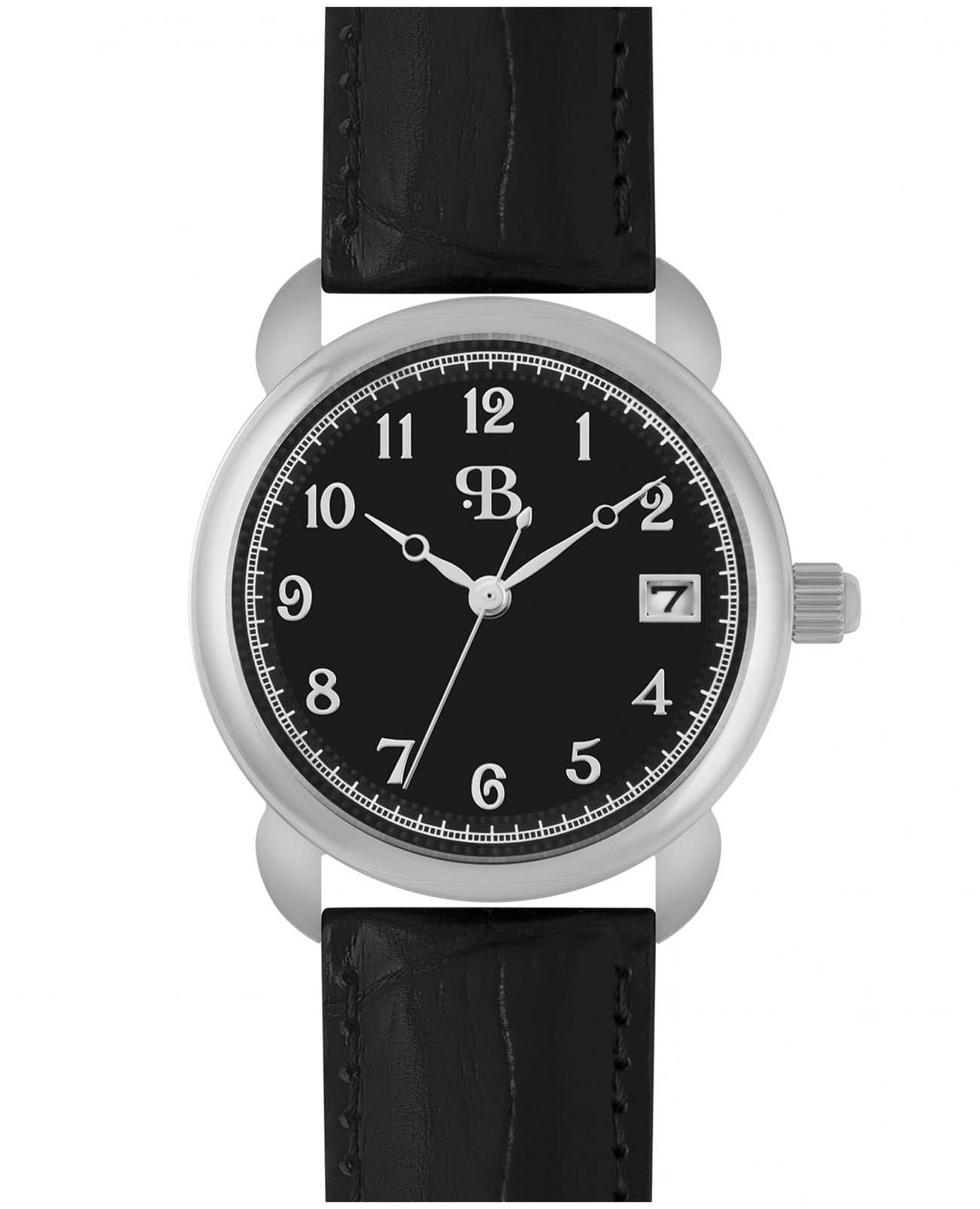 Русское Время Русское Время 4070220  4070220 кварцевые мужские часы черный циферблат, браслет кожаный — вид спереди