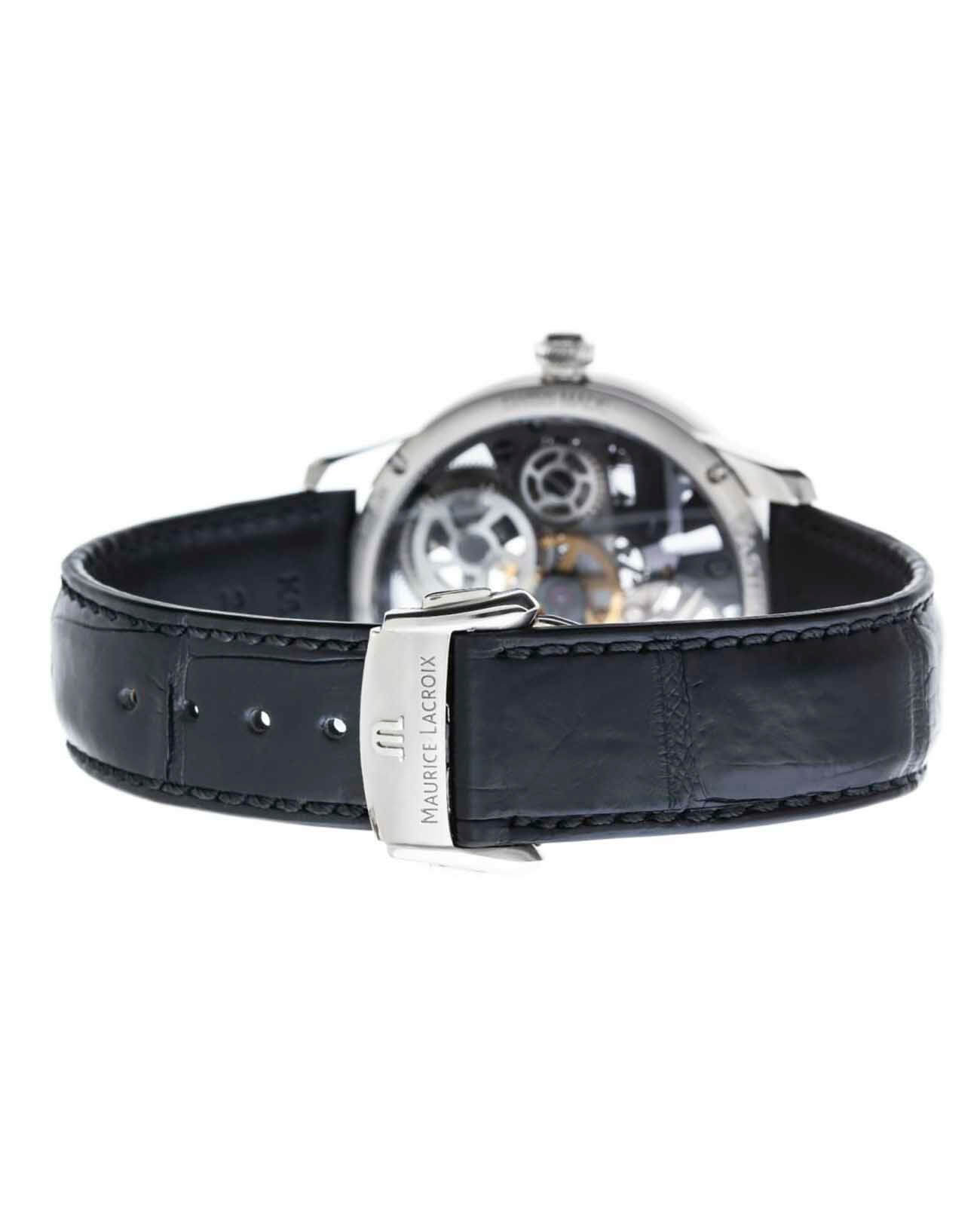 Maurice Lacroix Maurice Lacroix Masterpiece Skeleton MP7228-SS001-000-1, masterpiece швейцария мужские часы на браслете кожаный боковой вид