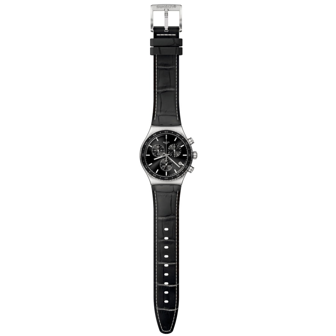 Swatch YVS495 мужские часы застежка крупным планом