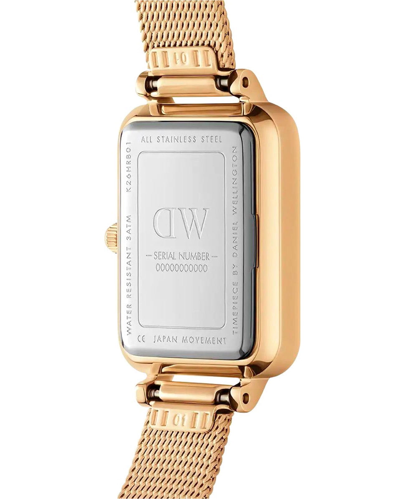 Оригинальные часы Daniel Wellington Daniel Wellington Quadro Pressed Evergold DW00100561 кварцевые калибр механизма  общий вид