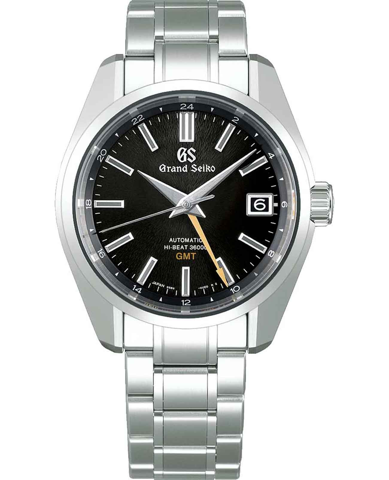 Seiko Seiko Grand Seiko SBGJ265G  SBGJ265G механические мужские часы черный циферблат, браслет нержавеющая сталь — вид спереди