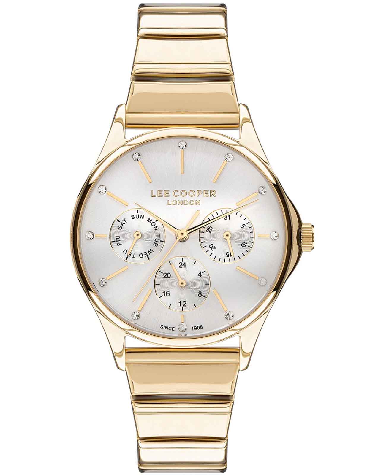 Lee Cooper Lee Cooper LC07482.130  LC07482.130 кварцевые женские часы серебристый циферблат, браслет нержавеющая сталь с ip-покрытием — вид спереди