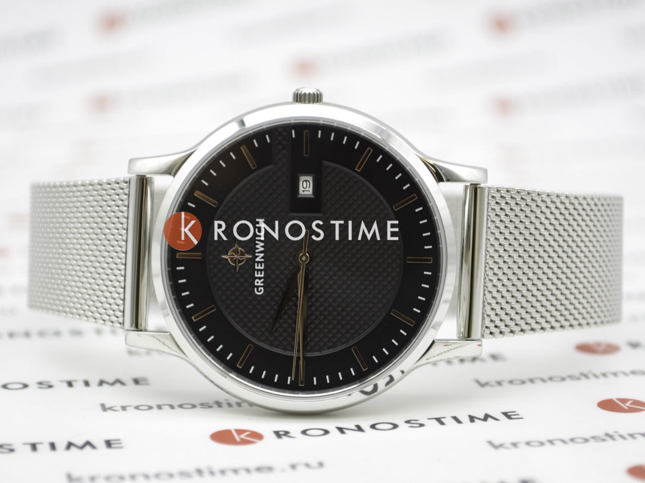 Greenwich Greenwich Breeze GW 031.10.35,  англия мужские часы на браслете нержавеющая сталь боковой вид