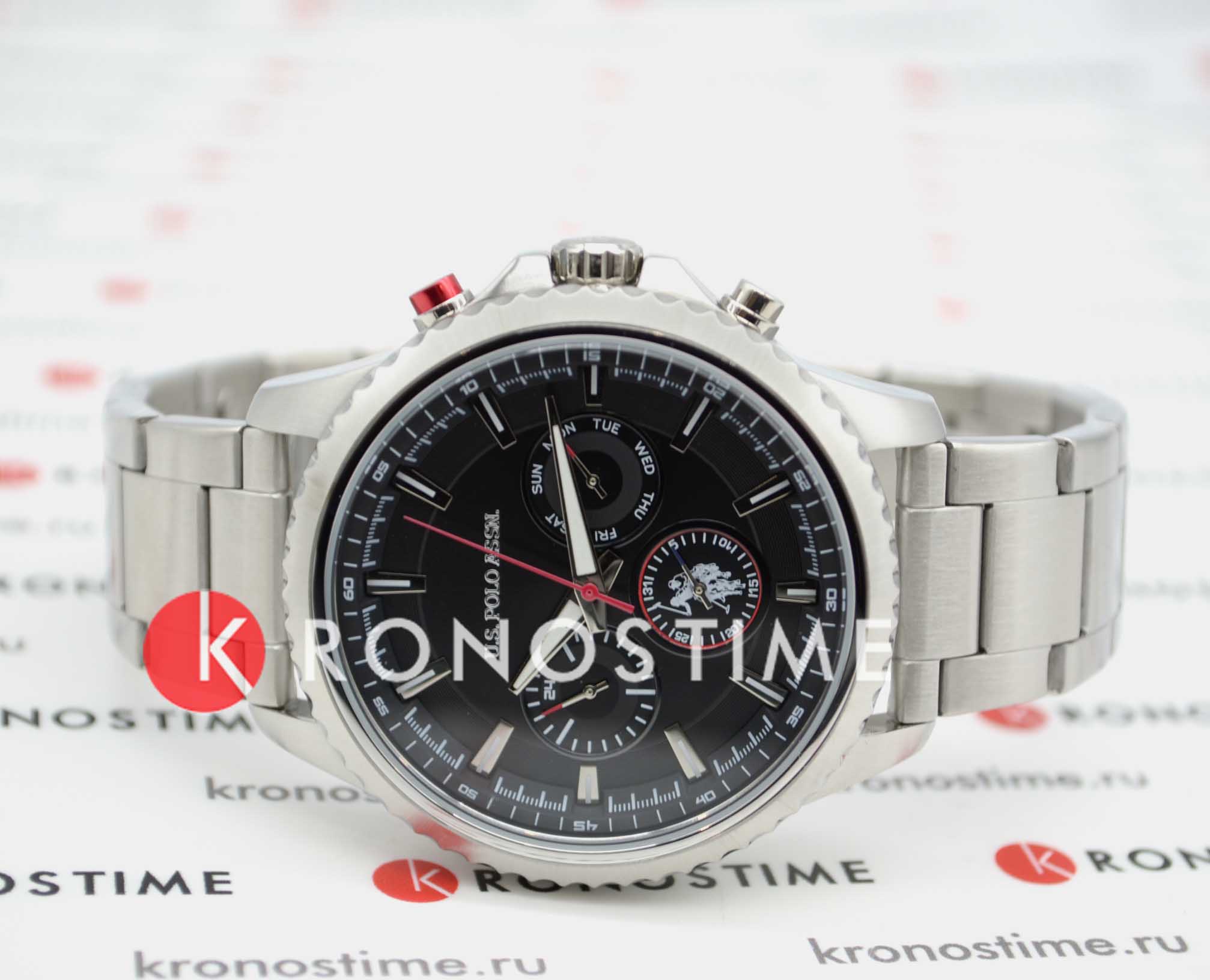 U.S. Polo Assn. U.S. Polo Assn. Crossing USPA1034-01 мужские часы черный циферблат на запястье