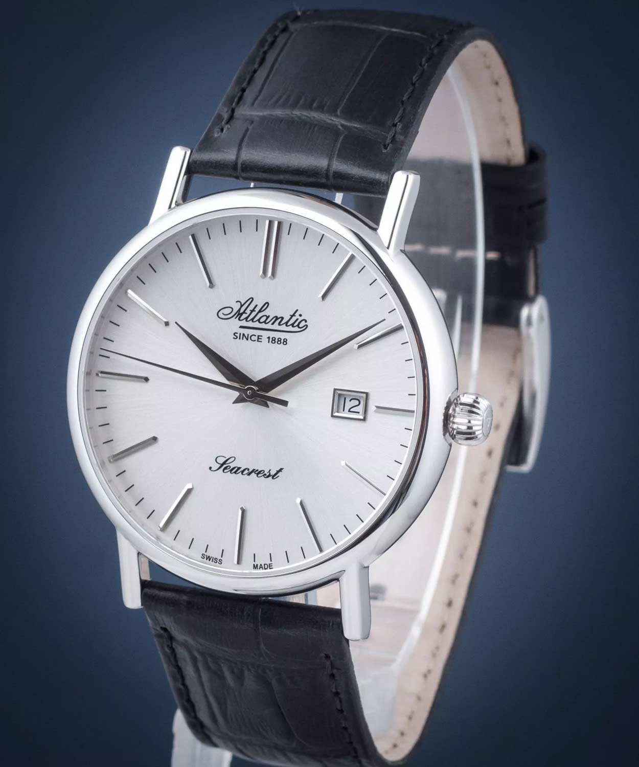Atlantic Atlantic 50354.41.21 кварцевые мужские часы часы крупный план белый циферблата