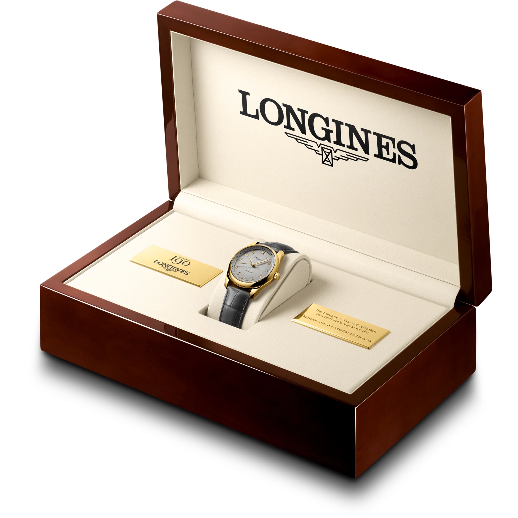 Longines Longines Master Collection 190th Anniversary L2.793.6.73.2 мужские часы серый циферблат на запястье