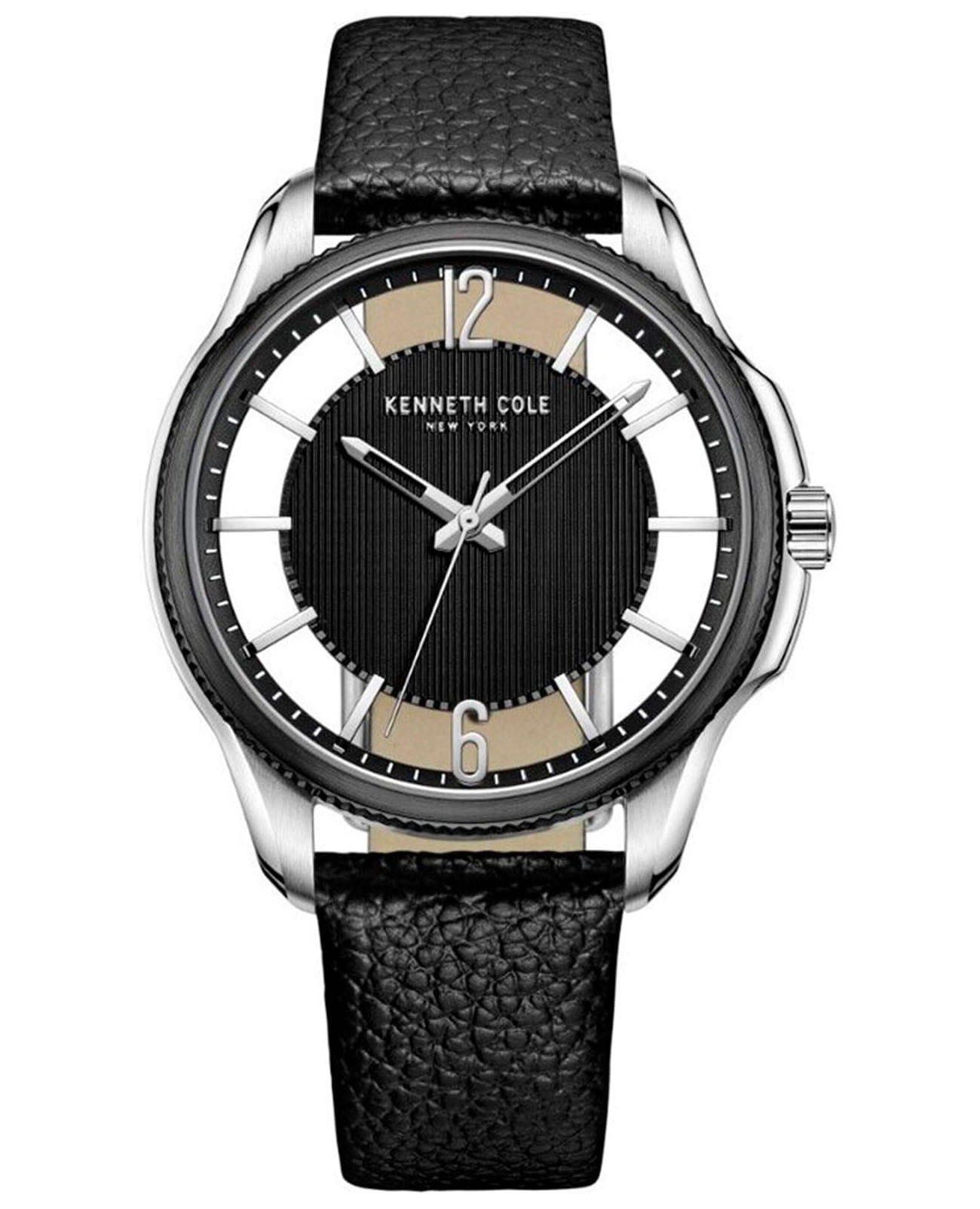 Kenneth Cole Kenneth Cole Transparency KCWGA2233901  KCWGA2233901 кварцевые мужские часы  циферблат, браслет кожаный — вид спереди