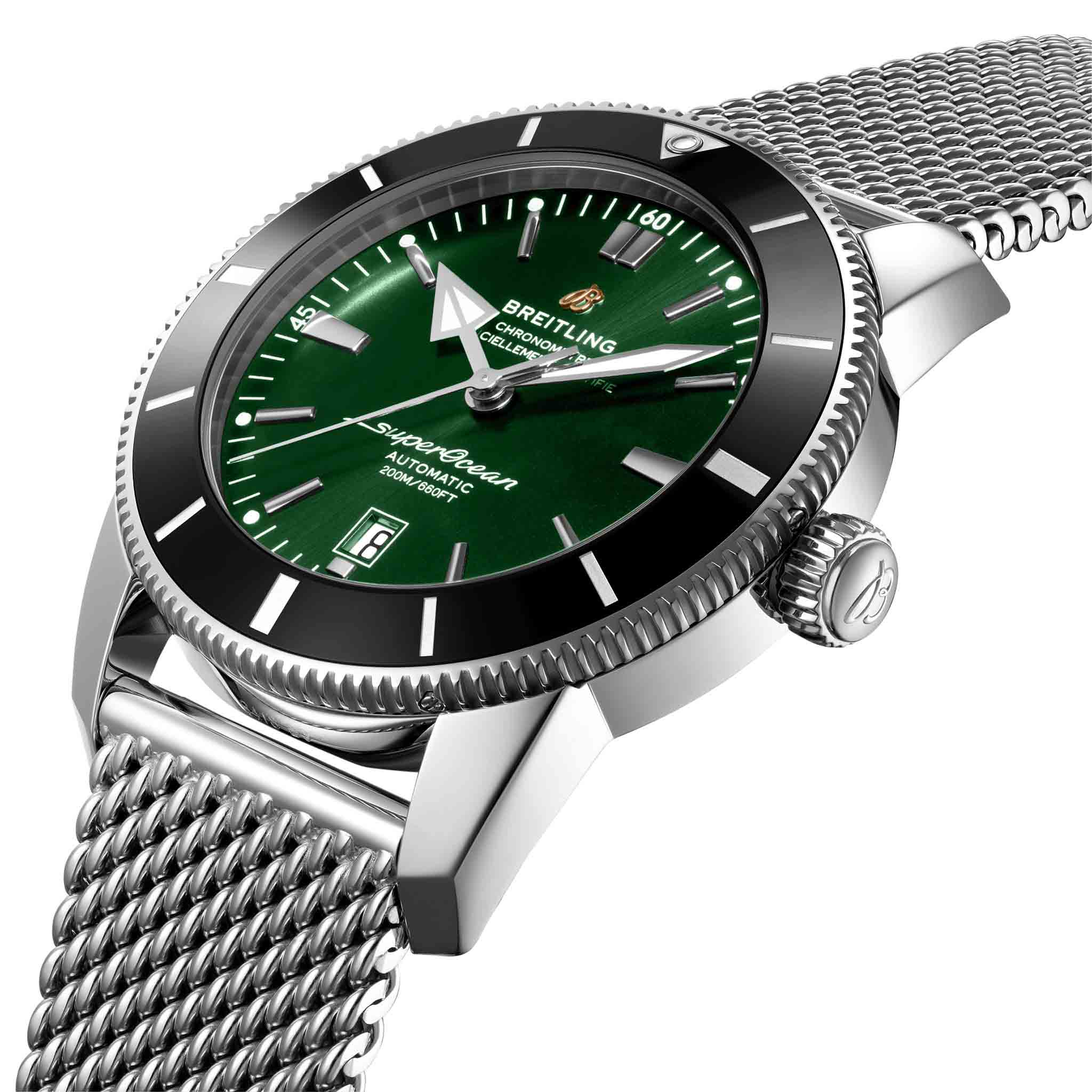 Breitling Breitling Superocean Heritage B20 Automatic 46 AB2020121L1A1 мужские часы зеленый циферблат на запястье