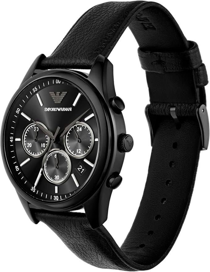 Emporio Armani Emporio Armani Antonio AR11583,  италия мужские часы на браслете кожаный боковой вид