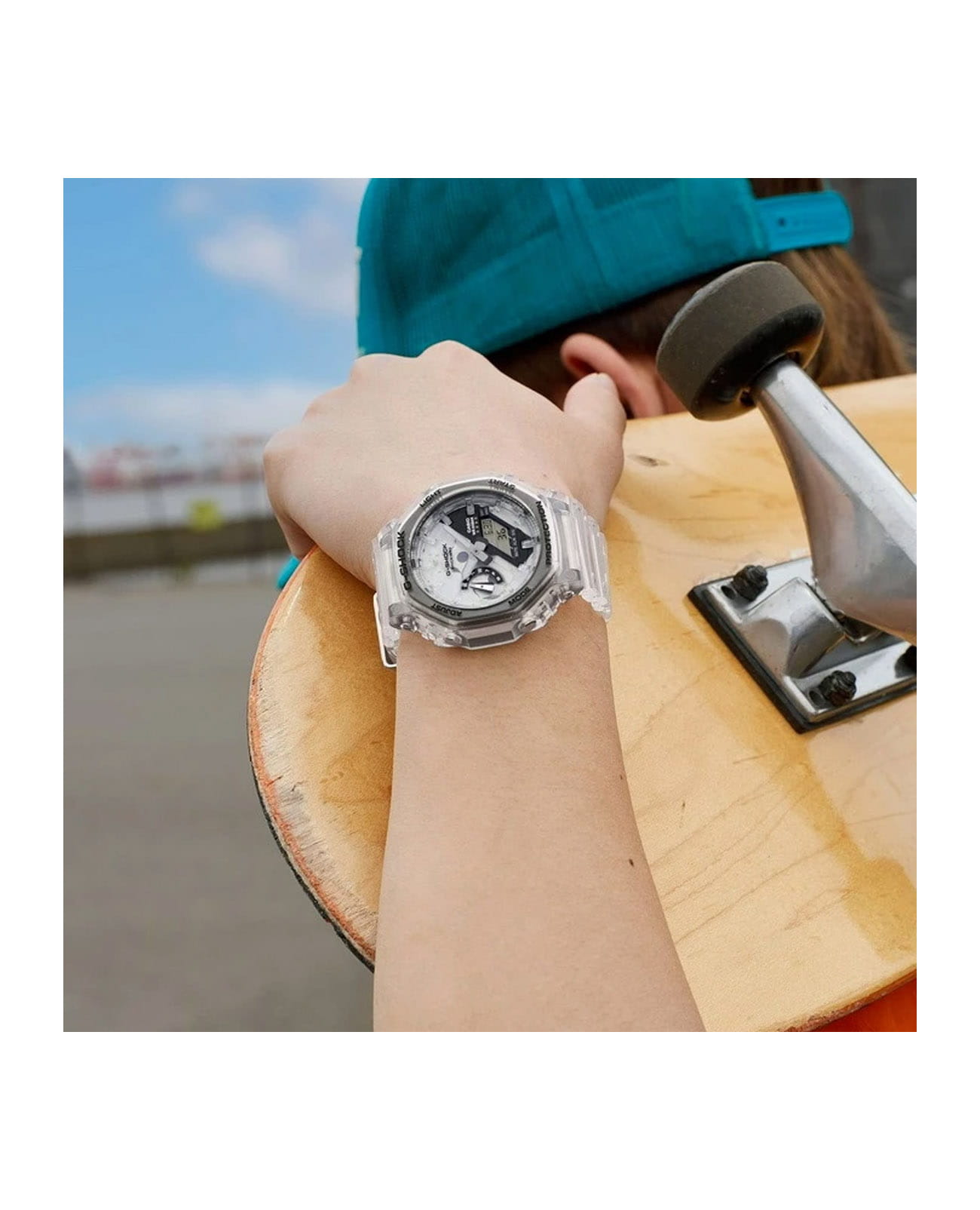 Casio Casio G-Shock GA-2140RX-7AER, g-shock япония мужские часы на браслете пластик боковой вид