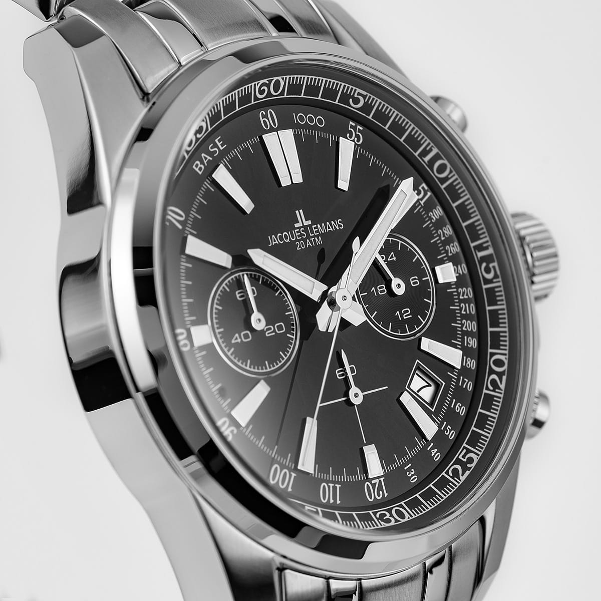 Jacques Lemans Jacques Lemans Sport 1-2117i,  австрия мужские часы на браслете нержавеющая сталь боковой вид