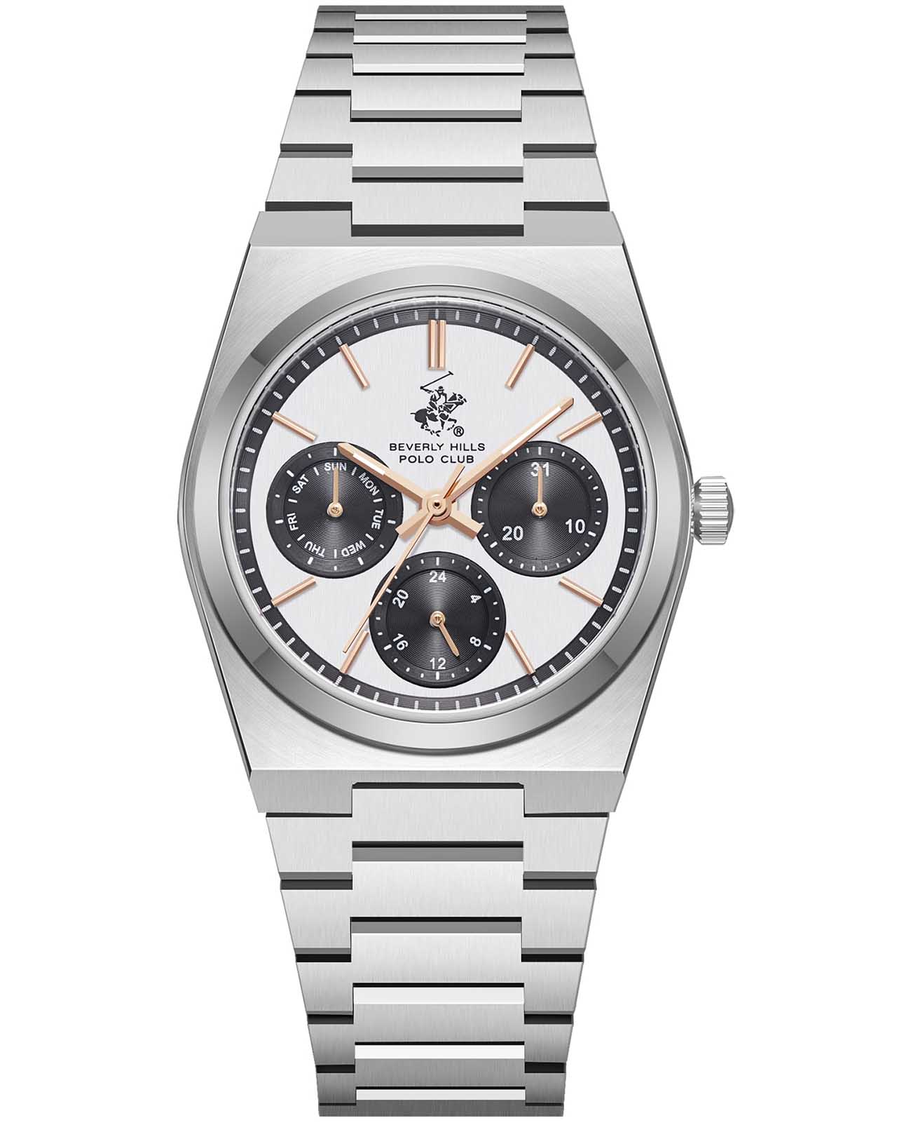 Beverly Hills Polo Club Beverly Hills Polo Club BP3754X.330  BP3754X.330 кварцевые женские часы белый циферблат, браслет нержавеющая сталь — вид спереди