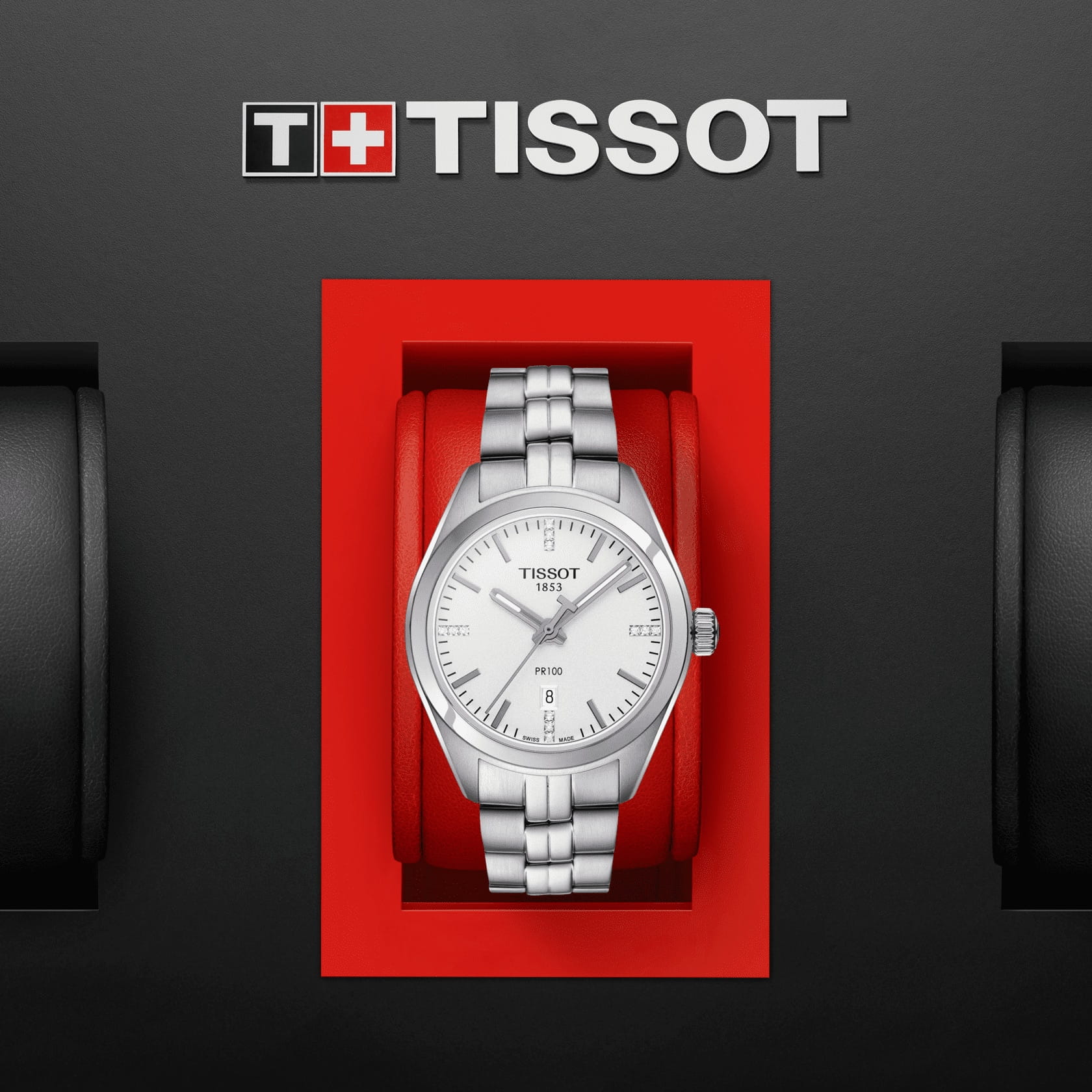 Tissot Tissot PR 100 Lady T101.210.11.036.00, t-classic швейцария женские часы на браслете нержавеющая сталь боковой вид