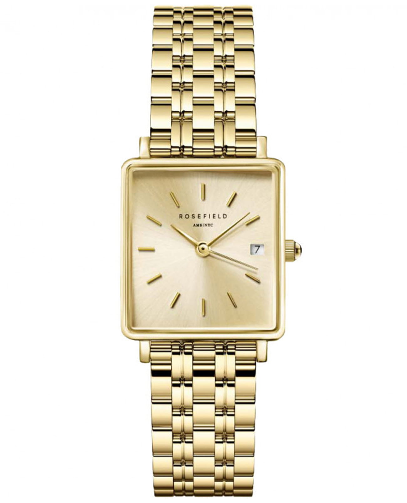 Rosefield Rosefield The Boxy XS QCGSG-Q048,  сша женские часы на браслете сталь c pvd покрытием боковой вид