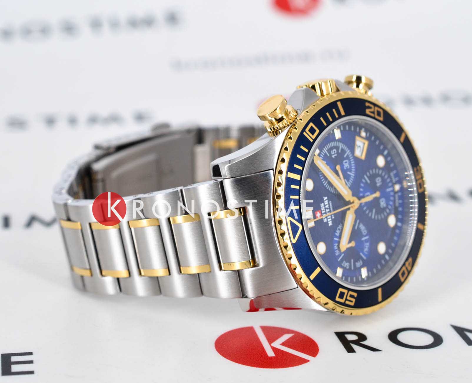 Оригинальные часы Swiss Military by Chrono Swiss Military by Chrono XL Chronograph SM34101.04 кварцевые калибр механизма ronda z60 общий вид