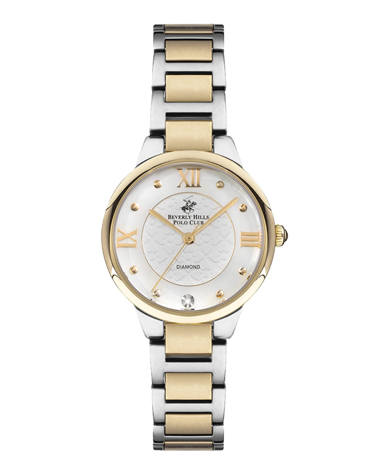 Beverly Hills Polo Club Beverly Hills Polo Club BP3235X.220  BP3235X.220 кварцевые женские часы белый циферблат, браслет сталь с ip покрытием — вид спереди