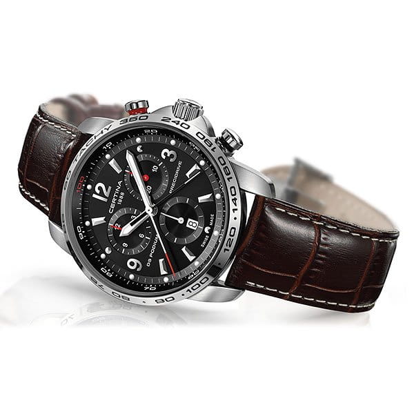 Certina Certina DS Podium Chronograph 1/100 sec C001.647.16.057.00, ds podium швейцария мужские часы на браслете кожаный боковой вид