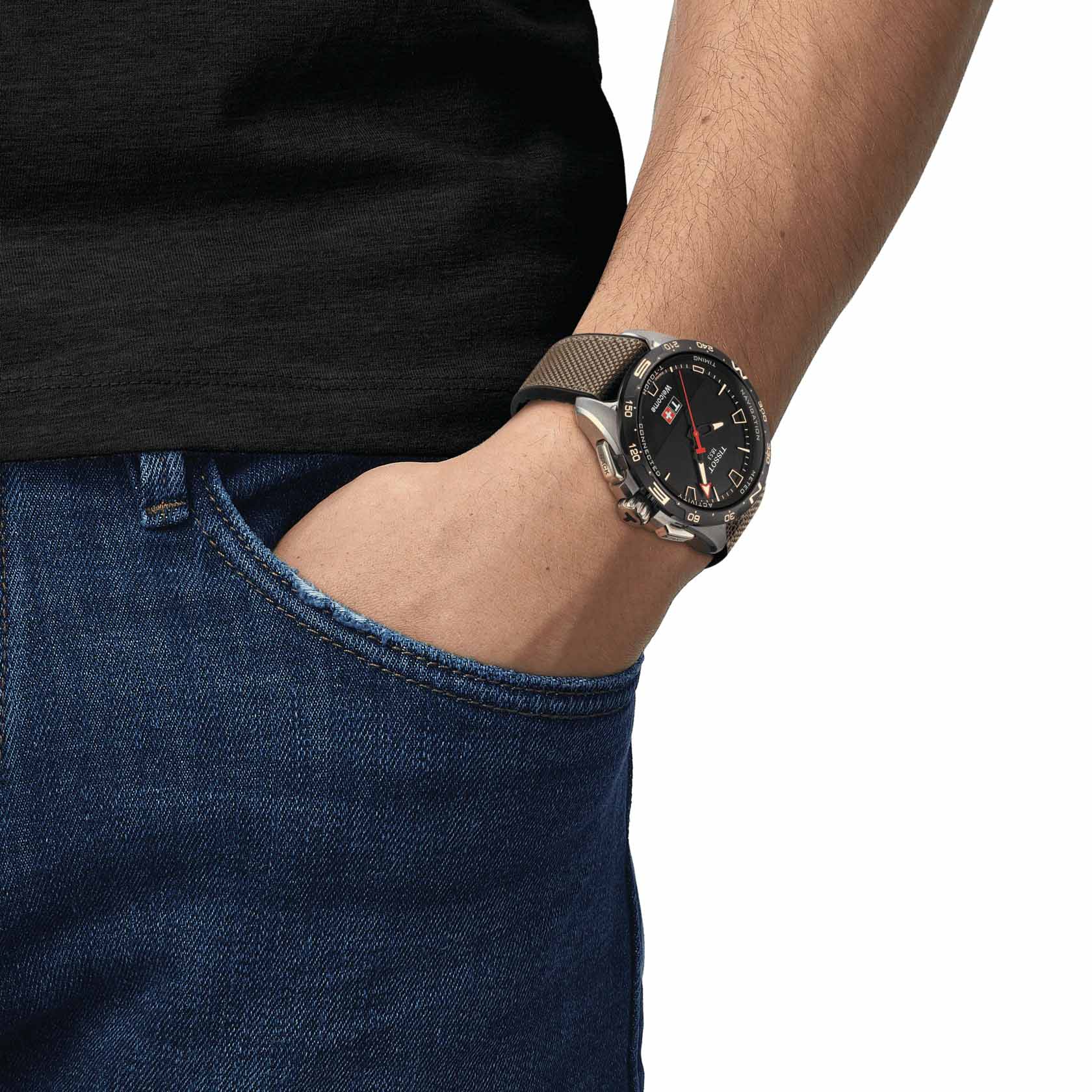 Tissot Tissot T-Touch Connect Solar T121.420.47.051.07 T Touch, наручные мужские часы фото под углом