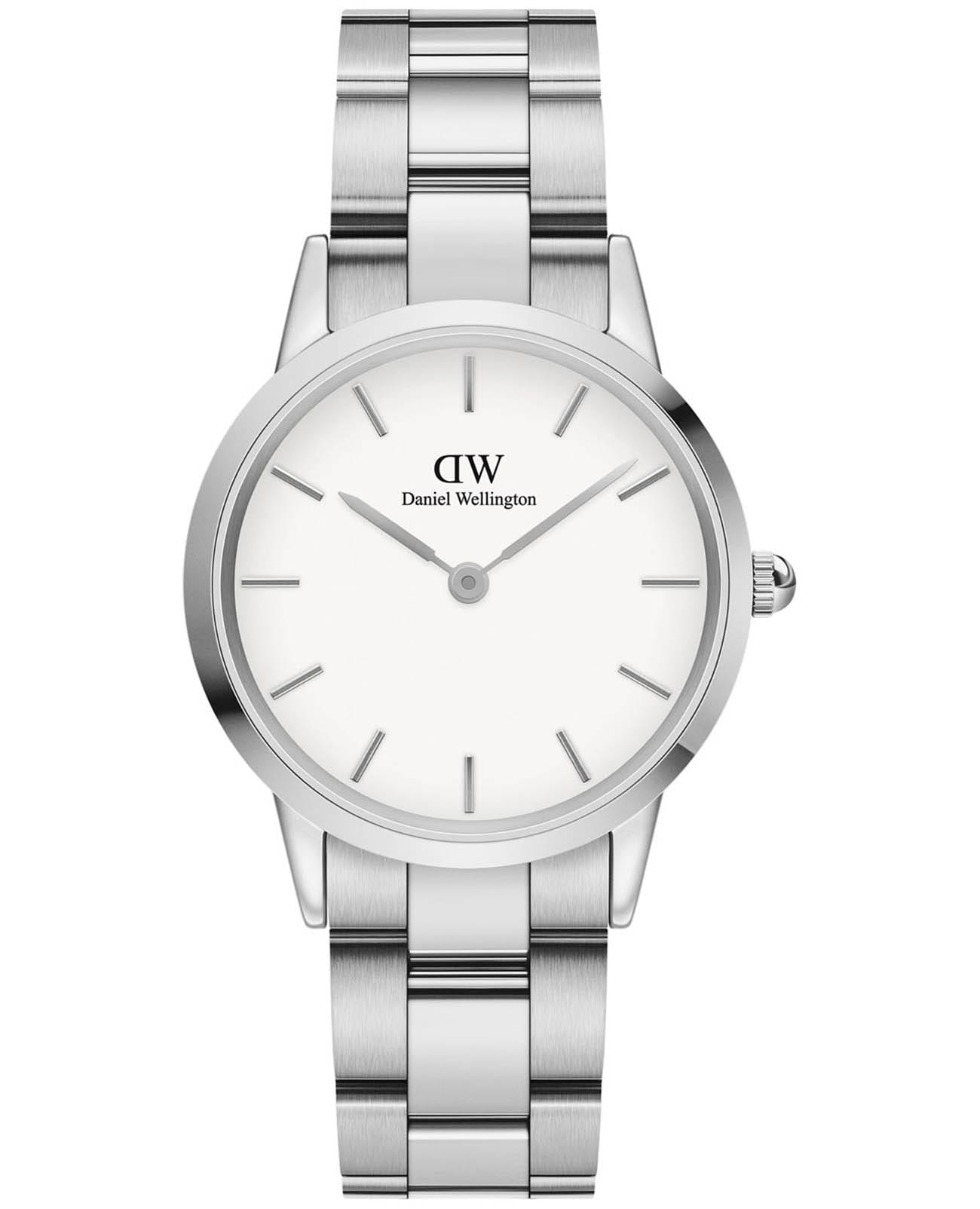 Daniel Wellington Daniel Wellington Iconic Link DW00100205  DW00100205 кварцевые женские часы белый циферблат, браслет нержавеющая сталь — вид спереди