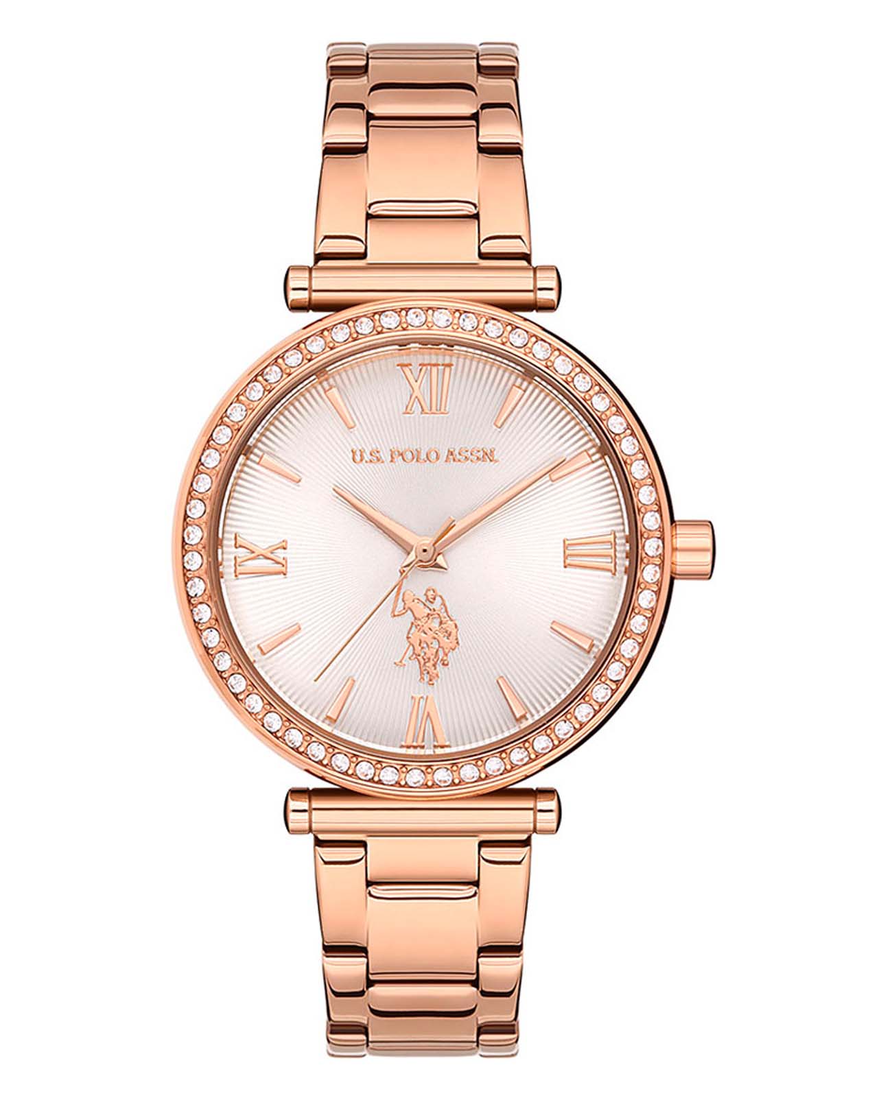 U.S. Polo Assn. U.S. Polo Assn Stile USPA2032-01  USPA2032-01 кварцевые женские часы серебристый циферблат, браслет нержавеющая сталь с ip-покрытием — вид спереди