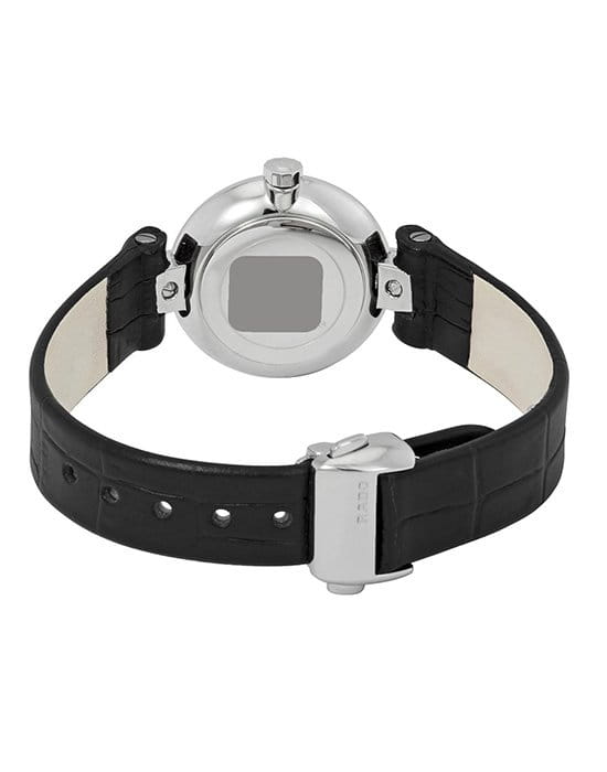 Rado Rado Coupole Diamonds R22854705 (27mm), coupole швейцария женские часы на браслете кожаный боковой вид