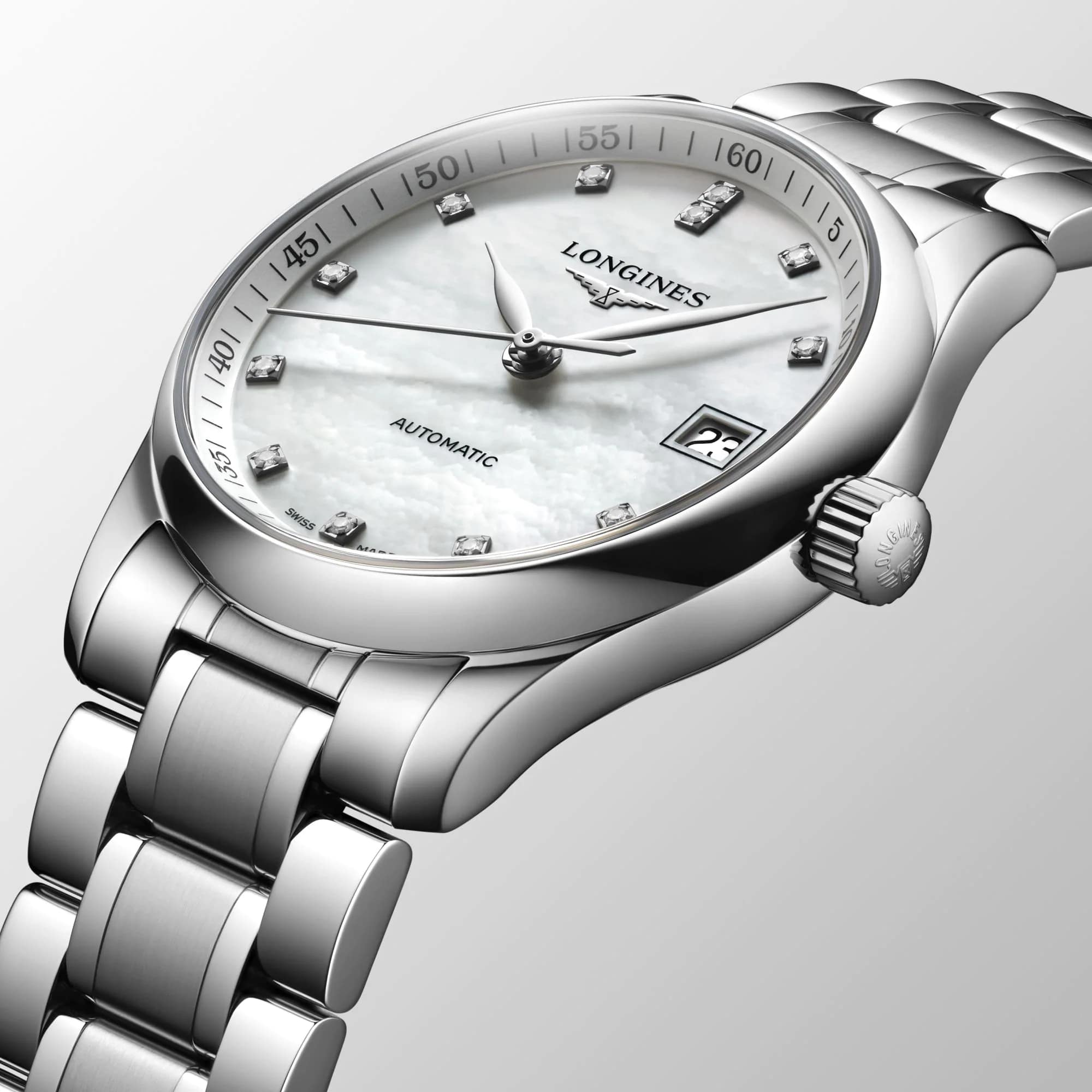 Longines Longines Master Collection L2.357.4.87.6 женские часы перламутровый циферблат на запястье