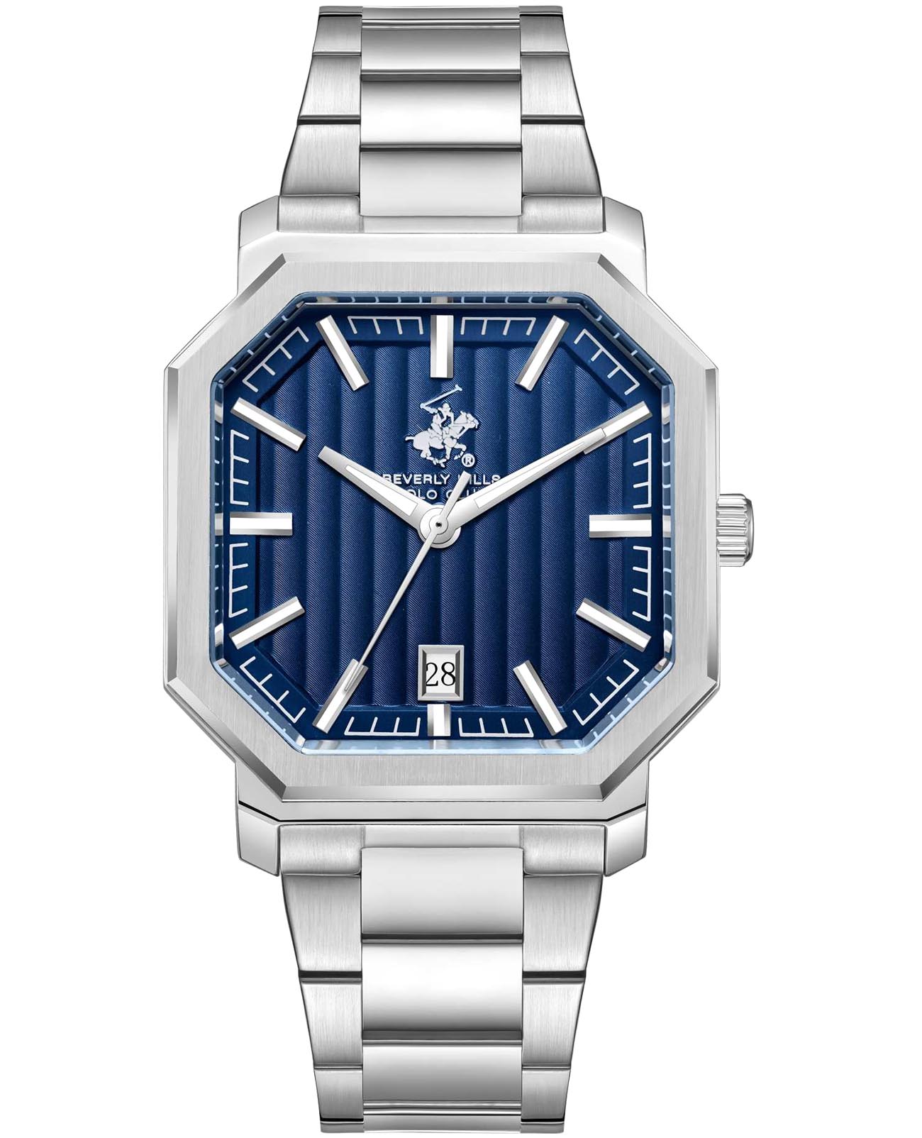 Beverly Hills Polo Club Beverly Hills Polo Club BP3793X.390  BP3793X.390 кварцевые мужские часы синий циферблат, браслет нержавеющая сталь — вид спереди