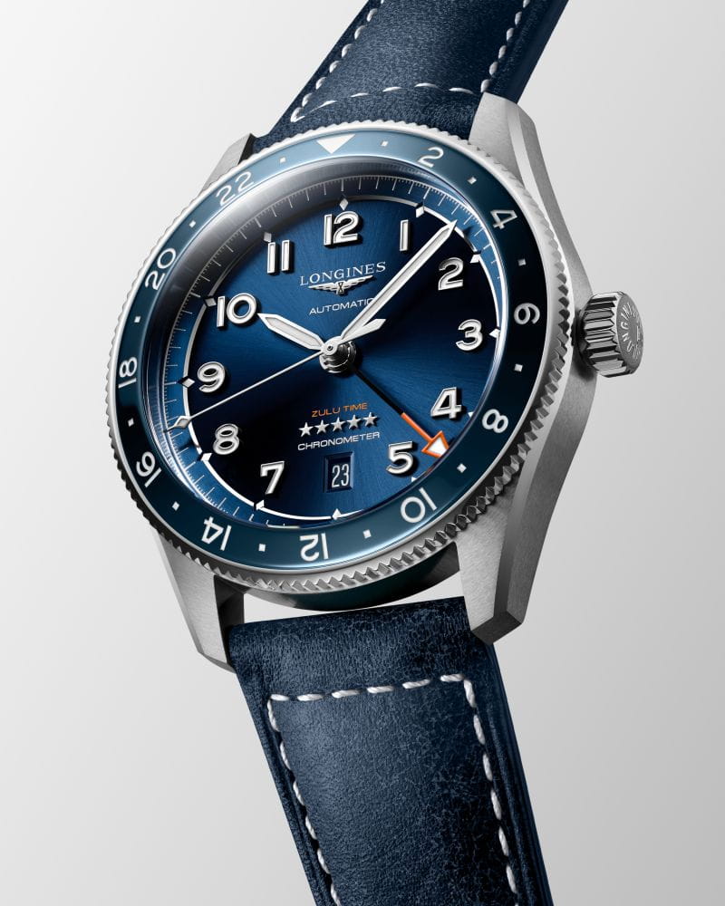 Longines Longines Spirit L3.812.4.93.2, spirit швейцария мужские часы на браслете кожаный боковой вид
