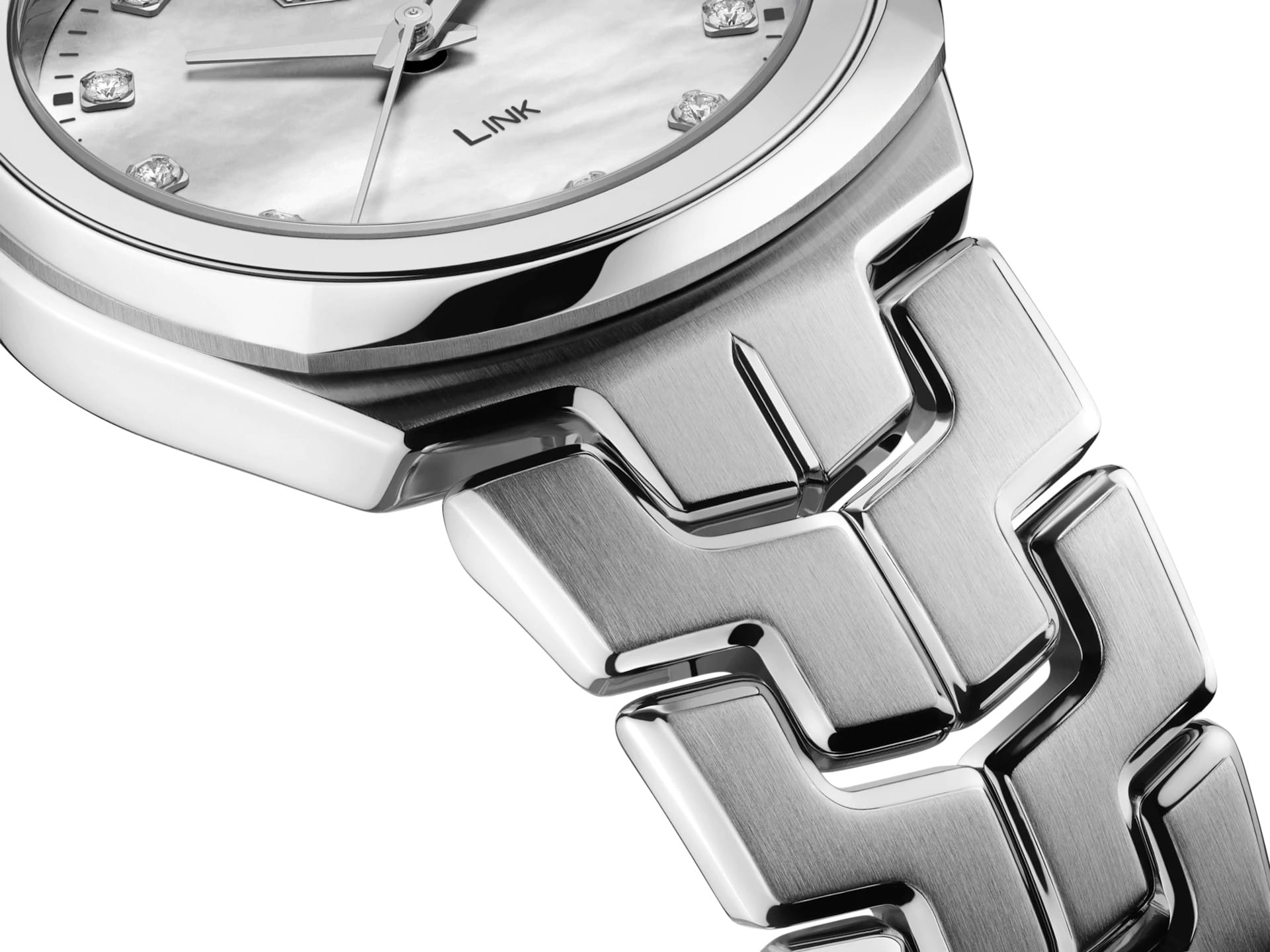 TAG Heuer TAG Heuer Link WBC1312.BA0600, link швейцария женские часы на браслете нержавеющая сталь боковой вид