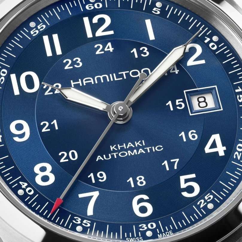 Оригинальные часы Hamilton Hamilton Khaki Field Auto H70605140 механические калибр механизма h-10 общий вид