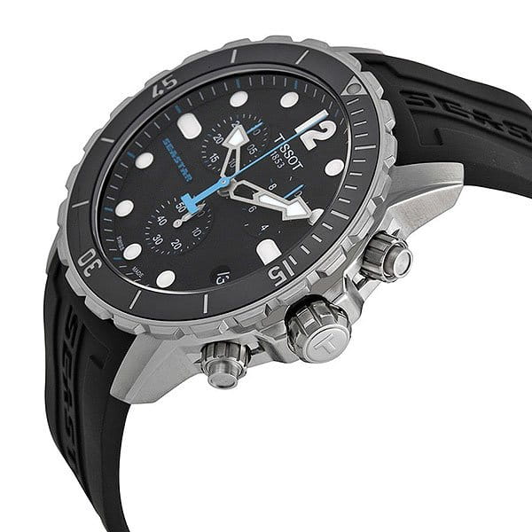 Tissot Tissot Seastar 1000 T066.417.17.057.00, t-sport швейцария мужские часы на браслете карбон + полимер боковой вид