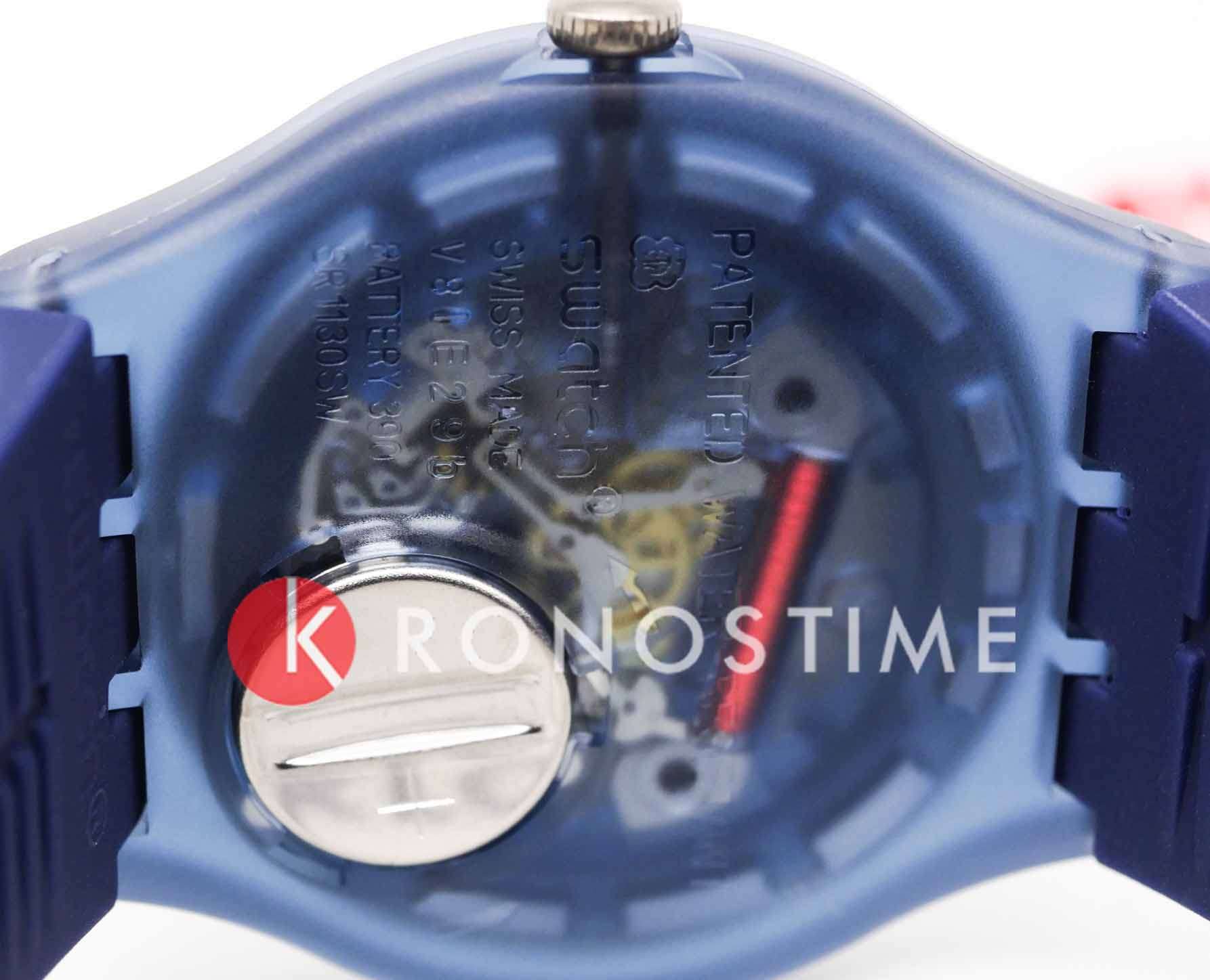 Swatch Swatch New Gent Biosourced SO29N704 кварцевые мужские часы часы крупный план синий циферблата