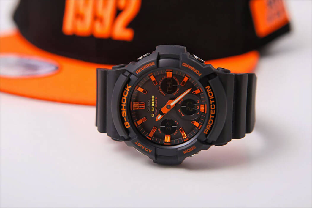 Оригинальные часы Casio Casio G-Shock GAW-100BR-1A электронные калибр механизма  общий вид