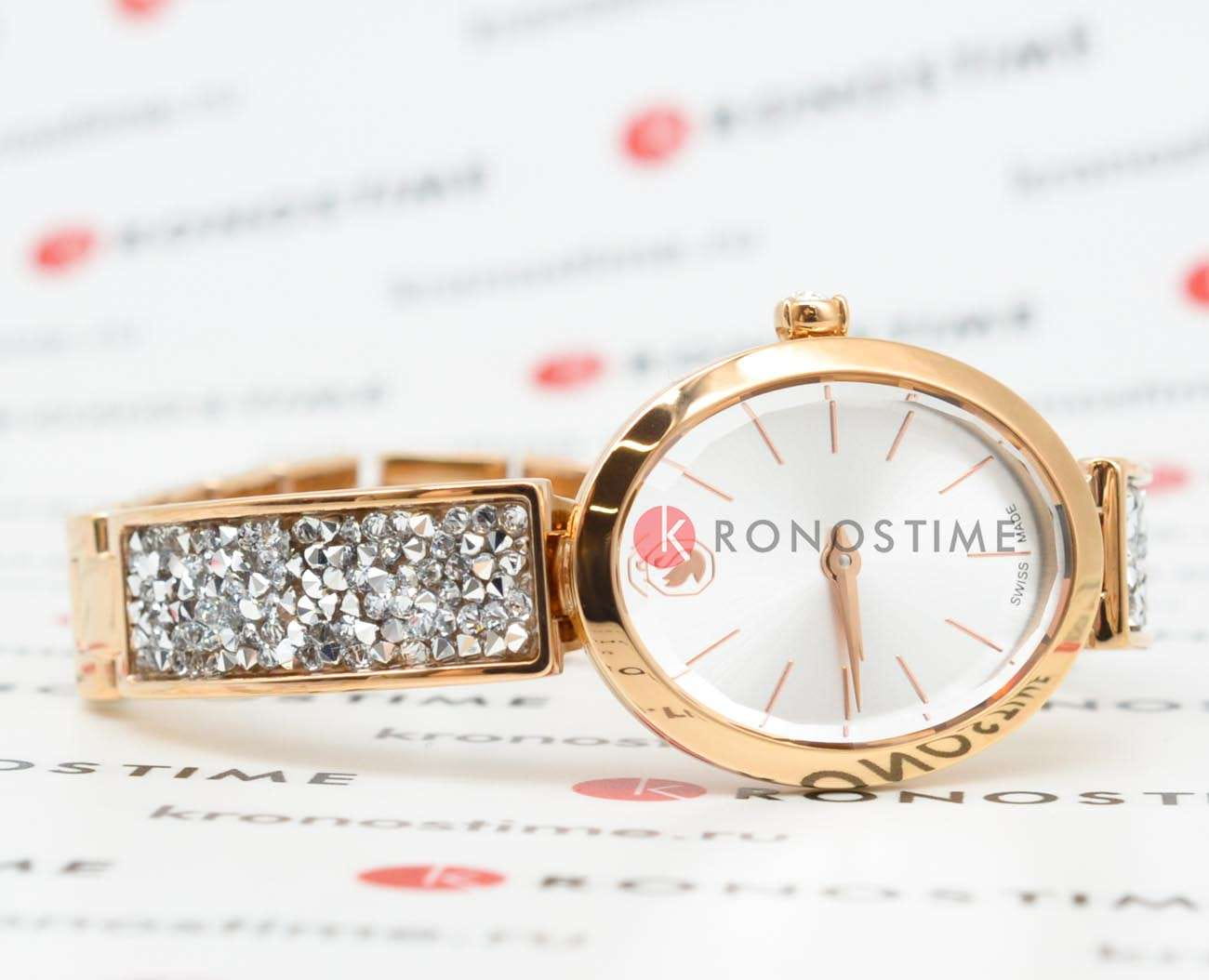 Swarovski Swarovski Crystal Rock Oval 5656851 кварцевые женские часы часы крупный план серебристый циферблата