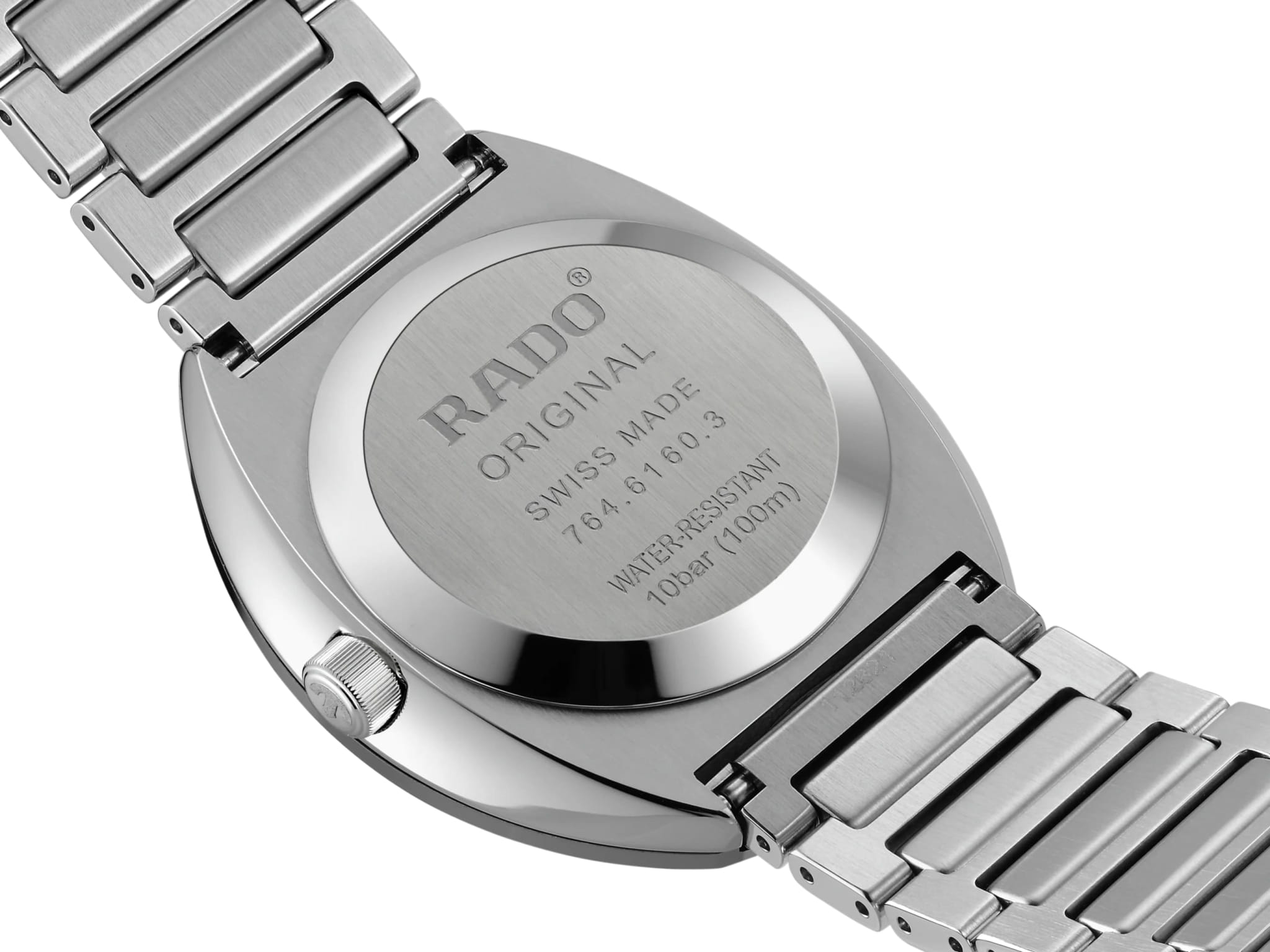 Rado Rado The Original DiaStar R12160303, diastar швейцария мужские часы на браслете нержавеющая сталь боковой вид