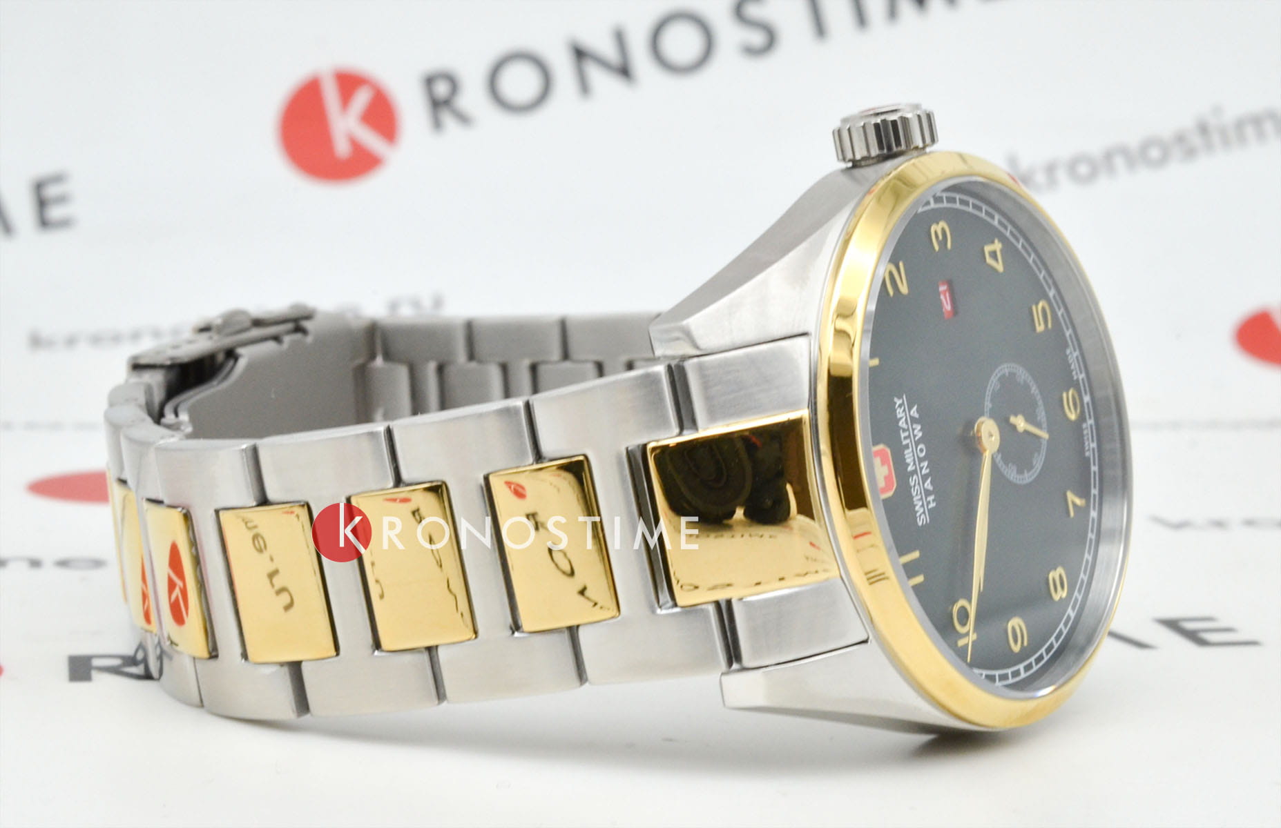 Swiss Military Hanowa Swiss Military Hanowa Lynx SMWGH0000760 мужские часы зеленый циферблат на запястье