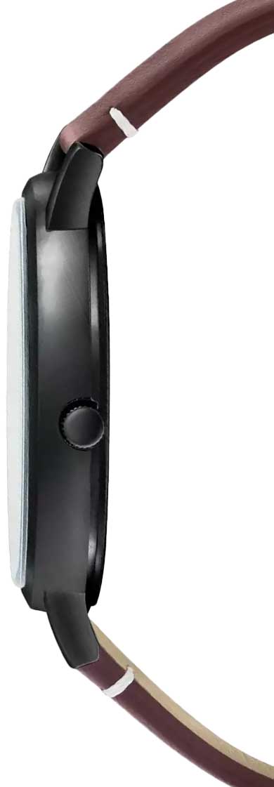 Casio Casio Collection MTP-B105BL-1A, collection япония мужские часы на браслете кожаный боковой вид