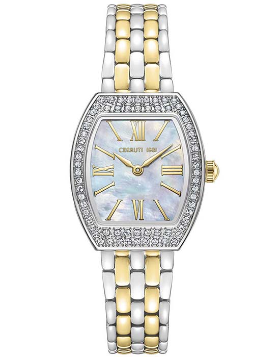 Cerruti 1881 Cerruti 1881 Calliano CIWLG0052003  CIWLG0052003 кварцевые женские часы перламутровый циферблат, браслет нержавеющая сталь с pvd-покрытием — вид спереди