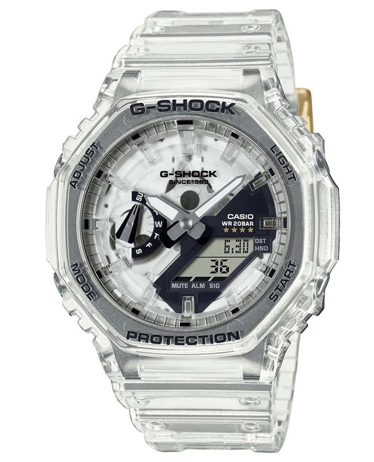Casio Casio G-Shock GA-2140RX-7AER лимитированной серии GA-2140RX-7AER электронные мужские часы  циферблат, браслет пластик — вид спереди
