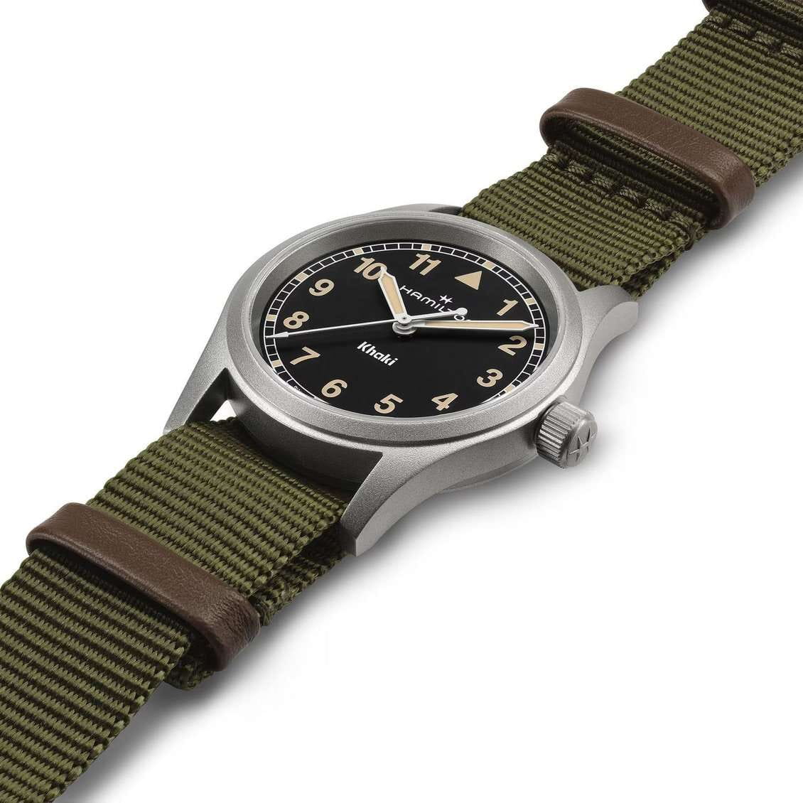 Hamilton Hamilton Khaki Field Quartz 33mm H69301930, khaki field швейцария мужские часы на браслете тканевый боковой вид