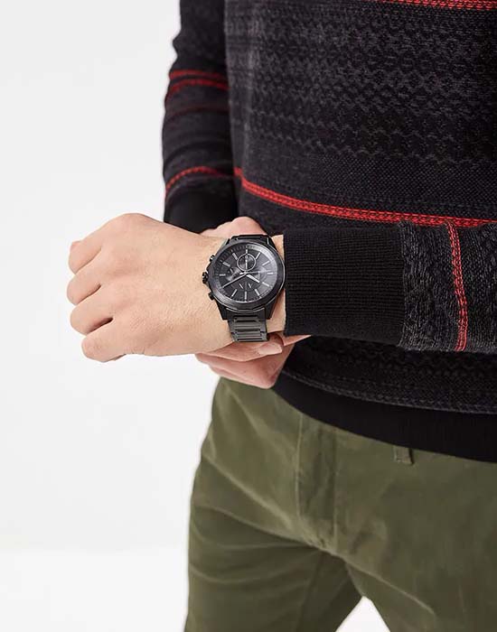 Armani Exchange Armani Exchange Drexler  AX2601 мужские часы черный циферблат на запястье