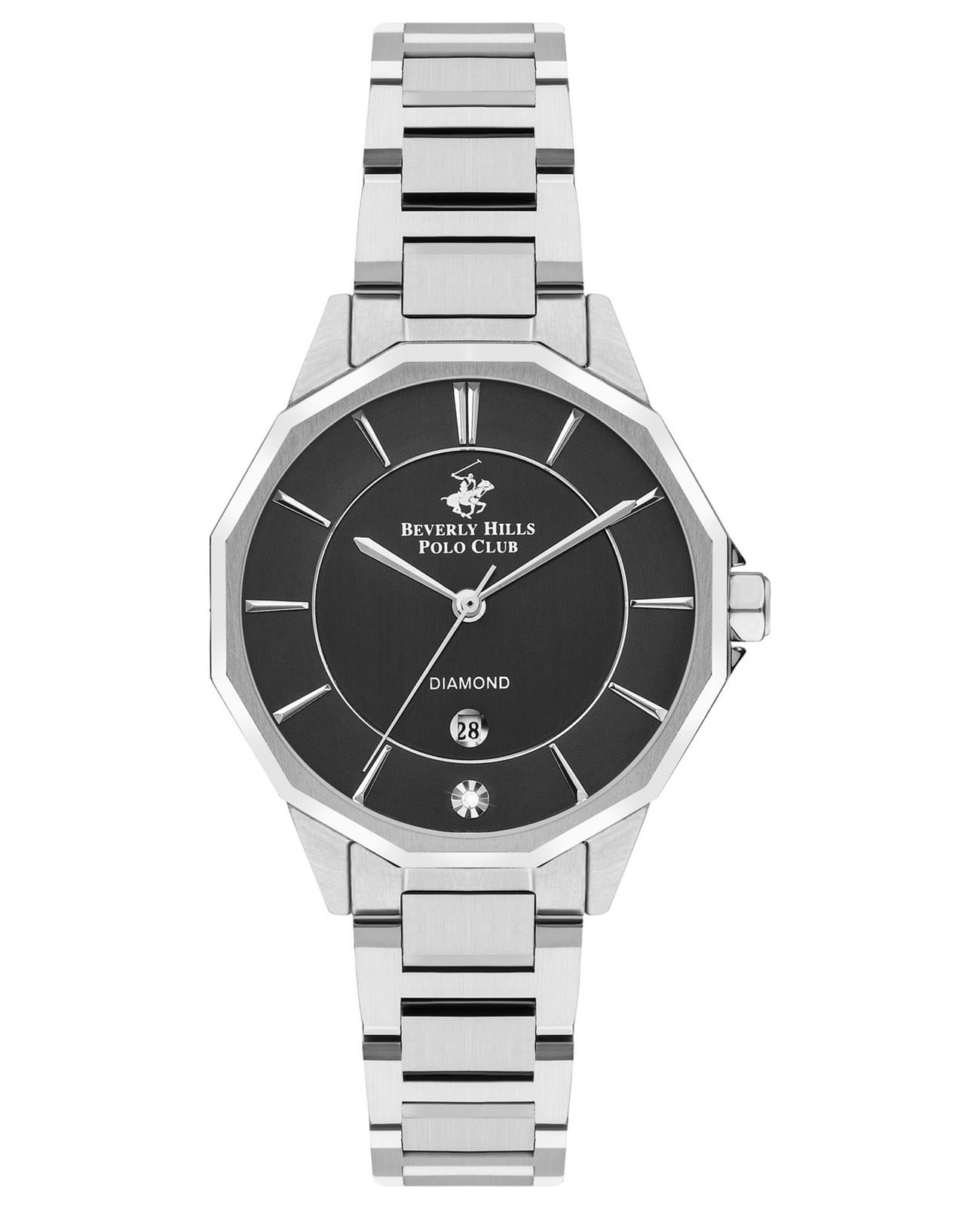 Beverly Hills Polo Club Beverly Hills Polo Club BP3376X.350  BP3376X.350 кварцевые женские часы черный циферблат, браслет нержавеющая сталь — вид спереди