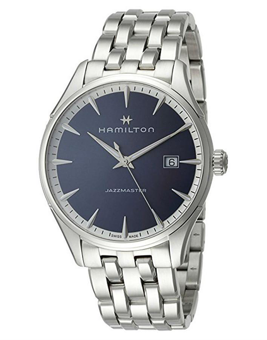 Hamilton Hamilton Jazzmaster Gent Quartz H32451141, jazzmaster швейцария мужские часы на браслете нержавеющая сталь боковой вид