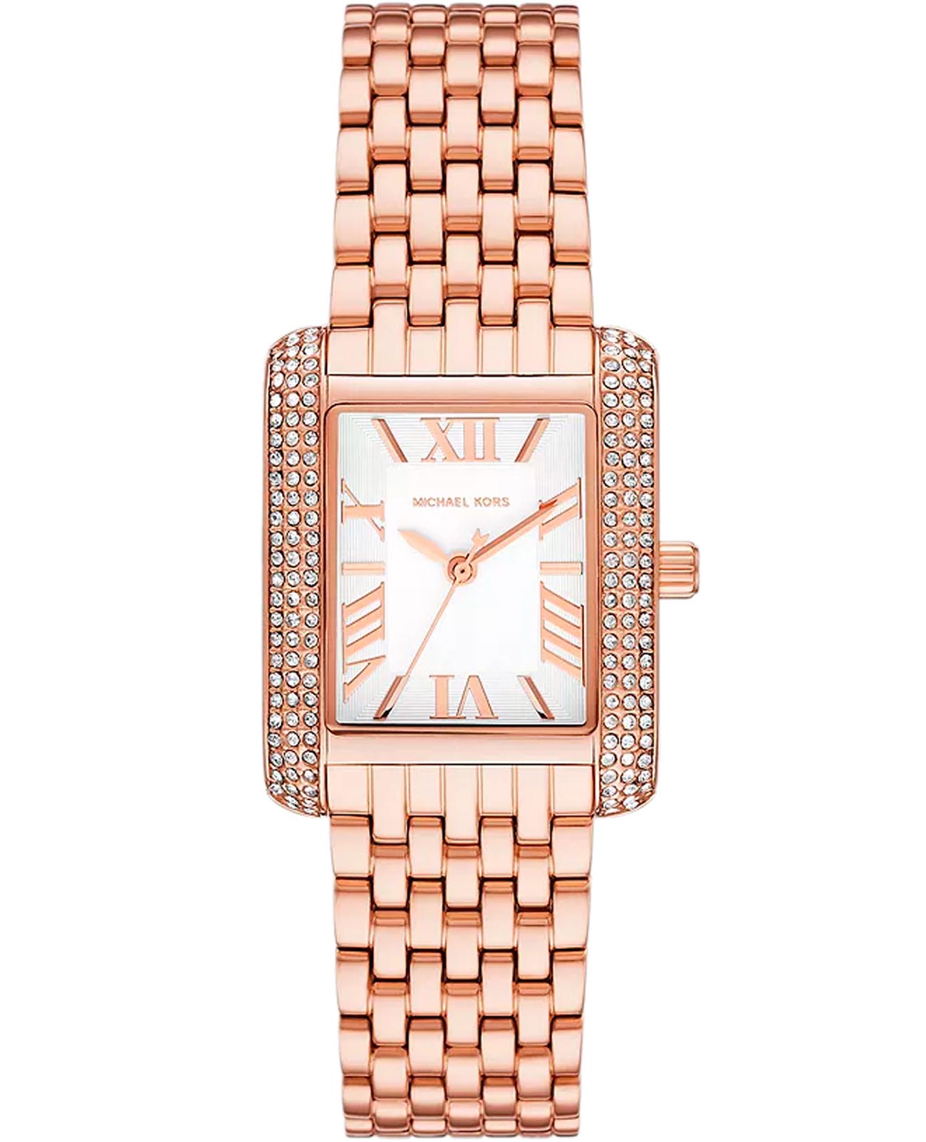 Michael Kors Michael Kors Emery MK4743  MK4743 кварцевые женские часы белый циферблат, браслет нержавеющая сталь с pvd-покрытием — вид спереди